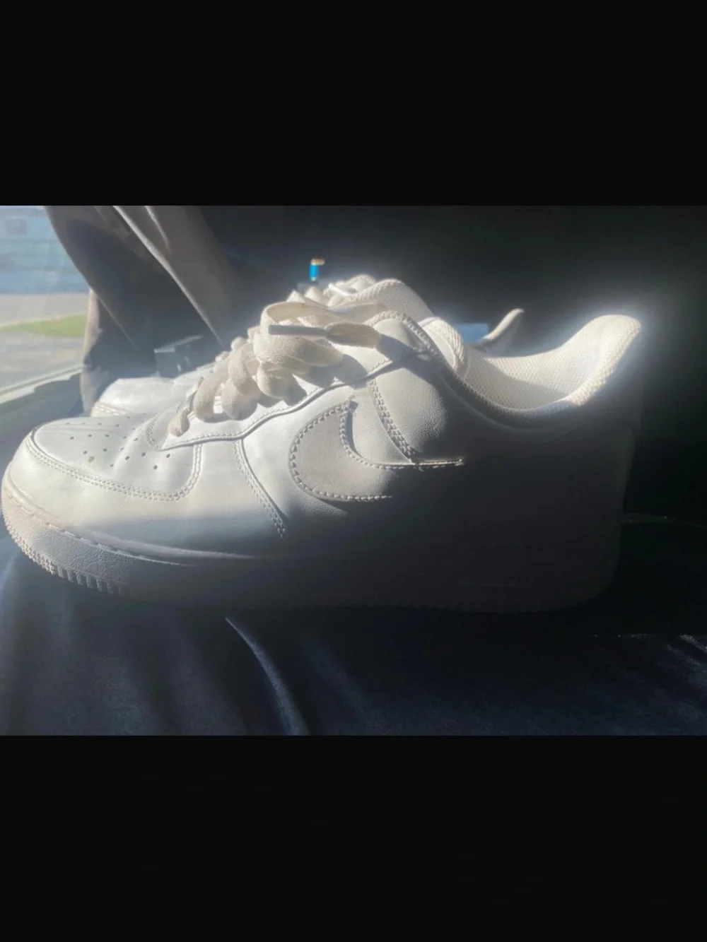 Nike White Leather Low-Top Sneakers